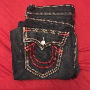 True religion fallen victory strait flap jeans